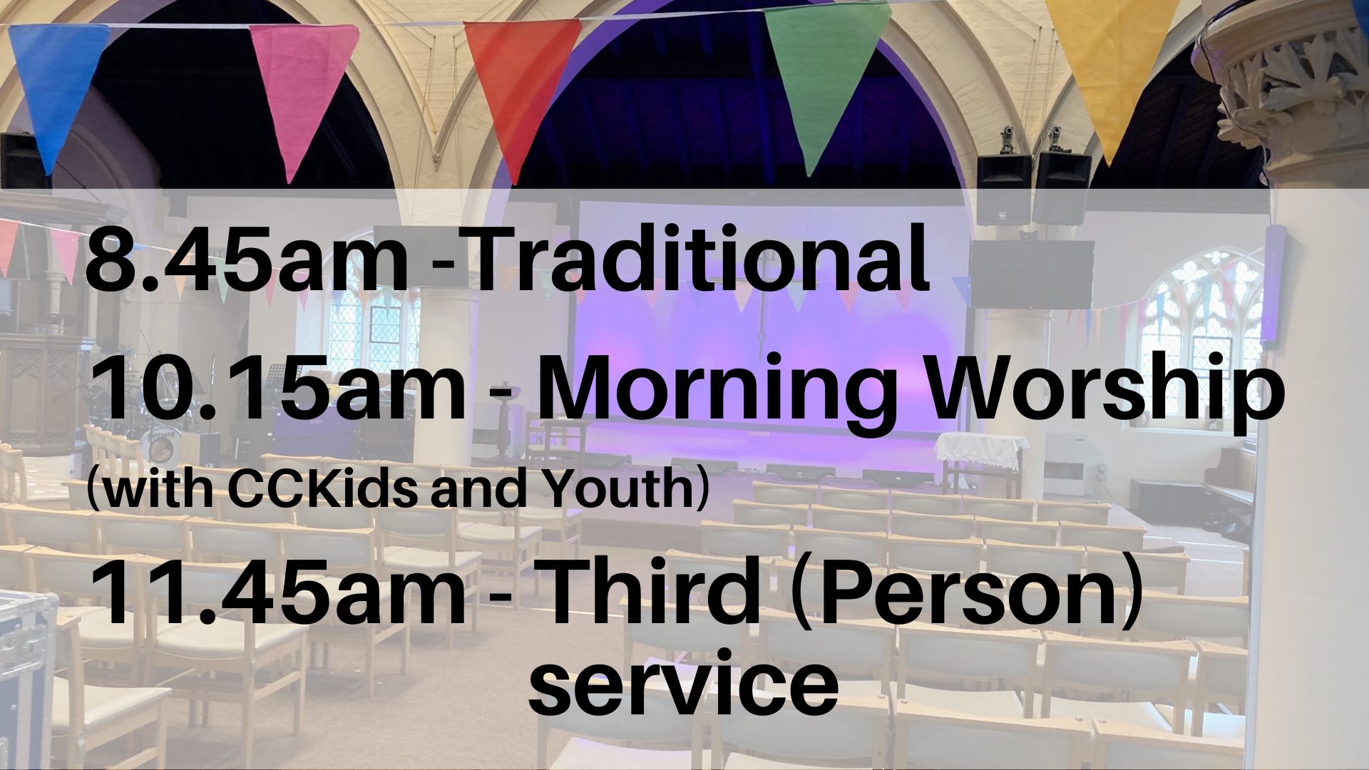 9am Traditional 10.30am Mornin