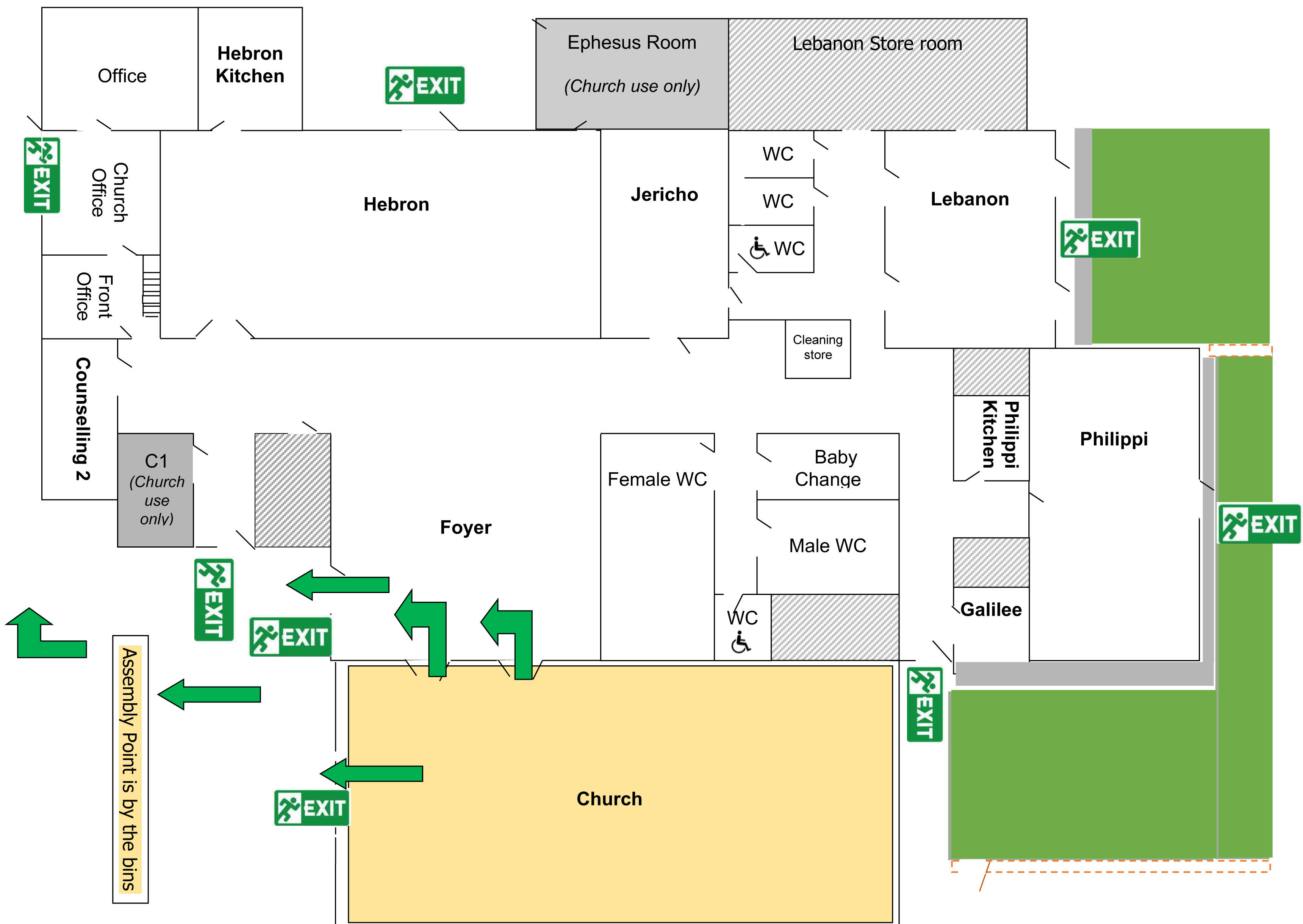 CCP Church slide evacuation ro